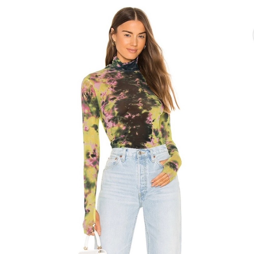 AFRM tie dye mesh top